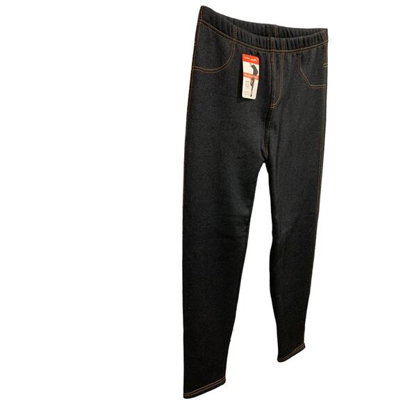 XL Ming Hui Women's New Fleece Lined Denim Look Leggings Jeggings - Picture 3 of 9